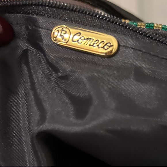 Embroidered beaded Black Tote Bag - Picture 6 of 6